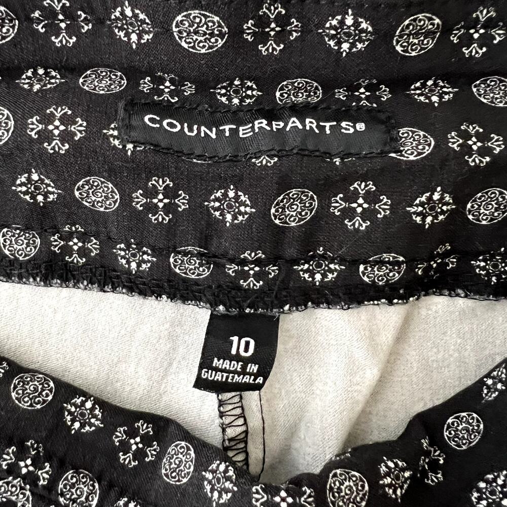 Counterparts Black Patterned Capri Stretchy Pants - Picture 5 of 7